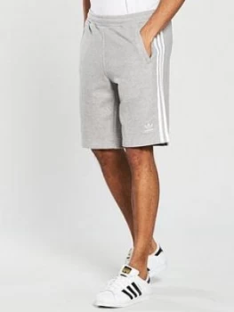 Image of adidas Originals 3S Shorts - Medium Grey Heather, Size XL, Men
