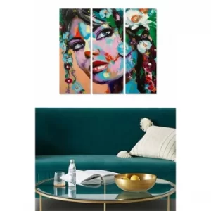 Image of MDF500748151 Multicolor Decorative MDF Painting (3 Pieces)