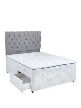 Image of Airsprung New Victoria Pillow Top Divan With Storage Options - White