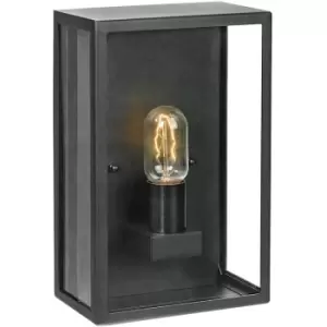 Image of Elstead Lofoten Outdoor Half Wall Light, Black, IP44, E27