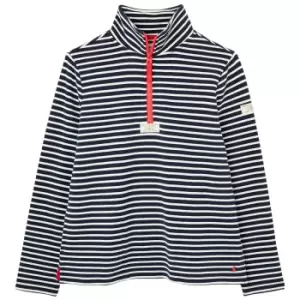 Image of Joules Womens Pip Casual Half Zip Sweatshirt Blue 16