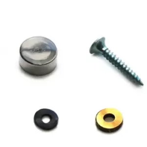 Image of Fixing Elements for Glass and Mirrors Small Supports - Colour Brushed Chrome - Pack of 4