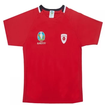 Image of UEFA Euro 2020 Turkey Poly Tee Juniors - Red