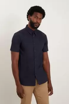 Image of Short Sleeve Sateen Shirt