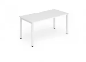 Image of Single White Frame Bench Desk 1200 White