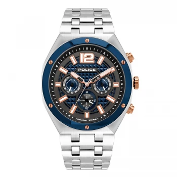 Image of Police Blue And Silver Kediri' Watch - 15995JSTBL/61M