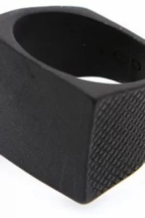 Image of Icon Brand Jewellery Rockton Ring Size L JEWEL P1181-R-BLK-LGE