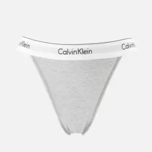 Image of Calvin Klein Womens High Leg Tanga Briefs Grey - S