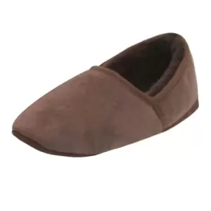 Image of Eastern Counties Leather Mens Full Sheepskin Turn Slippers (9 UK) (Chocolate)