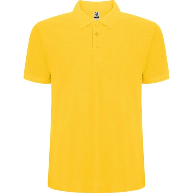 Image of ROLY ROLY Men Pegaso Premium Short-Sleeved Polo Shirt in Yellow Size: Small Yellow S Male 5063574546645