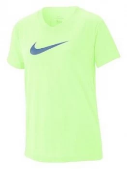 Image of Nike Girls Nike Dry Tee Vneck Swoosh Tee