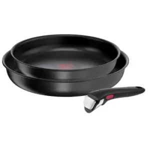 Image of Tefal Ingenio Daily Chef 3 Piece Try-me Set ,24/28Cm Frypans + Bakelite Handle - Black