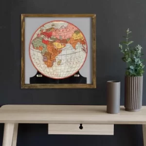 Image of Map091 Multicolor Decorative Framed MDF Painting