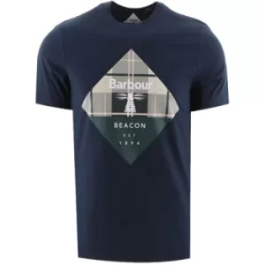 Image of Barbour Beacon Navy Ancient Becker T-Shirt
