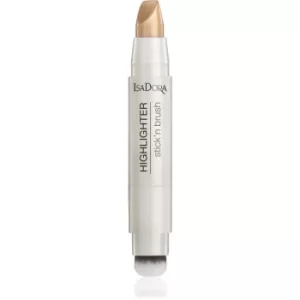 Image of IsaDora Stick'n Brush Highlighter Brightening Stick with Brush Shade Bronze Shimmer