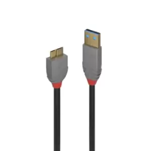 Image of Lindy 36766 USB cable 1m USB 3.2 Gen 1 (3.1 Gen 1) USB A Micro-USB B Black
