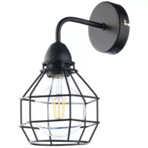 Image of Wall light SPIDER Wire Shade Metal Black