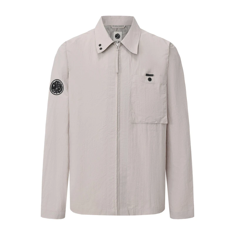 Image of Pretty Green Heaton Overshirt Mens Light Grey male Small
