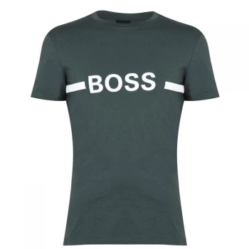 Image of Hugo Boss Stripe Logo T-Shirt Green Size L Men