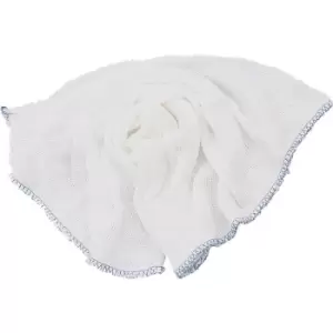 Image of Cotswold White Cotton Dishcloths Blue Trim (Pk-10)