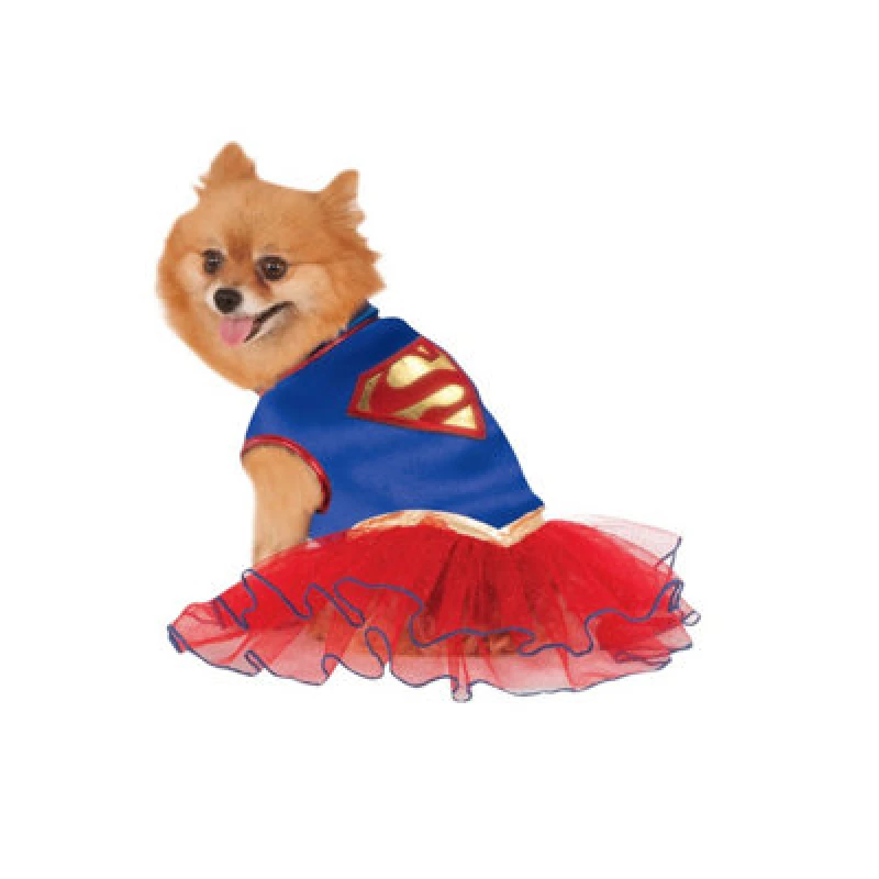 Image of Supergirl Tutu Skirt Dog Costume Red/blue (Xs)