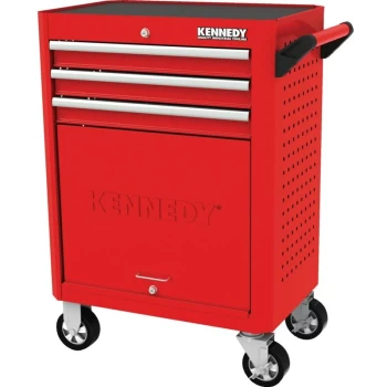 Image of Kennedy - RED-28' 3 Drawer Roller Cabinet
