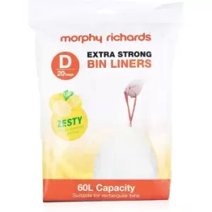 Image of Morphy Richards Lemon Scented 60L x20 Bin Liners
