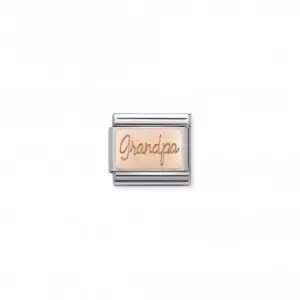 Image of Nomination Composable Classic Rose Gold Custom Grpa Plate Link 430101/35