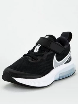 Image of Nike Air Zoom Arcadia Childrens Running Trainer - Black/White/Grey, Size 2