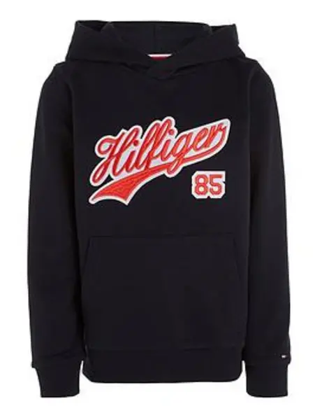 Image of Tommy Hilfiger Boys Hilfiger Script Hoodie - Navy, Size 4 Years