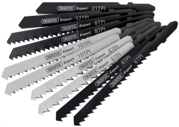 Image of Draper Assorted Jigsaw Blade Set (10 Piece) 81736