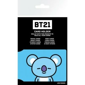 Image of BT21 Koya Funny Line Friends Oyster Wallet Travel Holder ID Card Holder