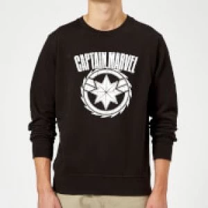 Image of Captain Marvel Logo Sweatshirt - Black - XXL