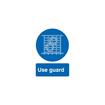 Image of Use Guards Vinyl Sign - 75 X 100MM