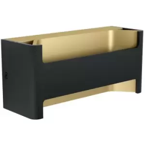 Image of Feloniche LED Up & Down Wall Light Black, Gold - Eglo