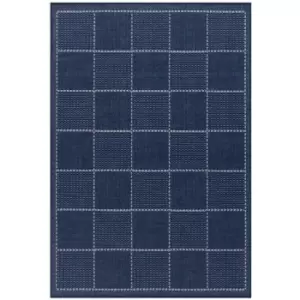 Image of Oriental Weavers Checked Flatweave Blue Rug - 160 x 225cm