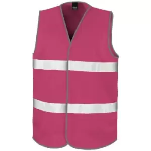 Image of Result Adults Unisex Safeguard Enhance Visibility Vest (S/M) (Raspberry) - Raspberry