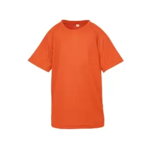 Image of Spiro Chidlrens/Kids Impact Performance Aircool T-Shirt (7-8 Years) (Flo Orange)