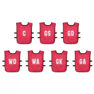 Image of (Pack of 7) Mesh Netball Training Bibs Red Infants