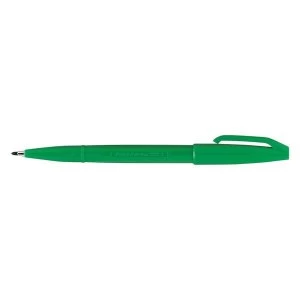 Image of Pentel S520 Fibre Tipped Sign Pen Green Pack of 12