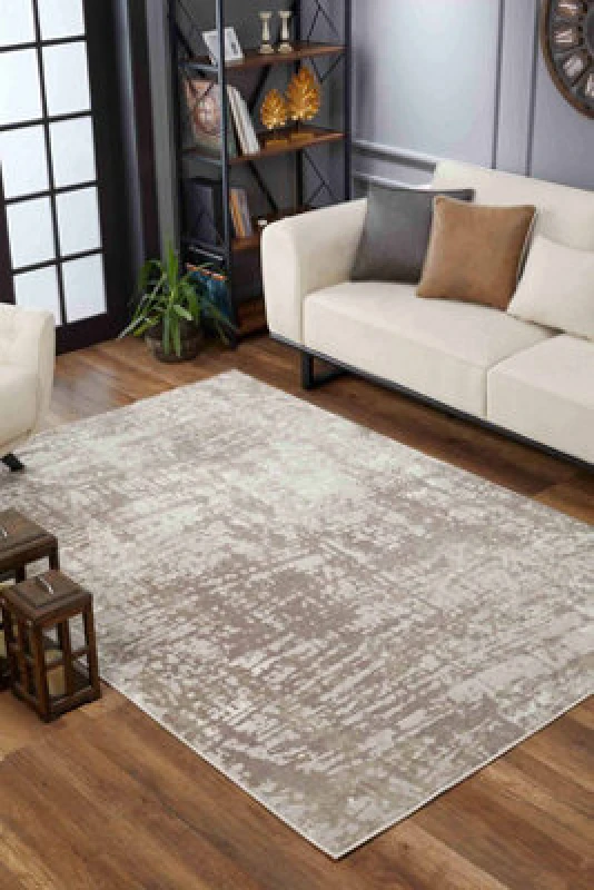 Image of Serenity Modern Abstract Lines Contemporary Area Rugs Stone 120X170 Cm