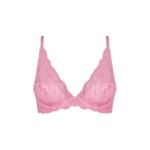 Image of Calvin Klein Seductive Comfort Floral Plunge Bra - Pink