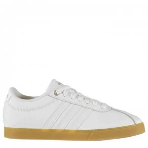 Image of adidas Courtset Leather Ladies Trainers - Wht/Wht/Gum