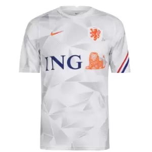 Image of Nike Netherlands Pre Match Shirt 2020 Mens - White
