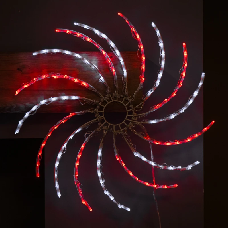 Image of 50cm Light up Christmas Spinner Decoration with 128 Red and White LEDs