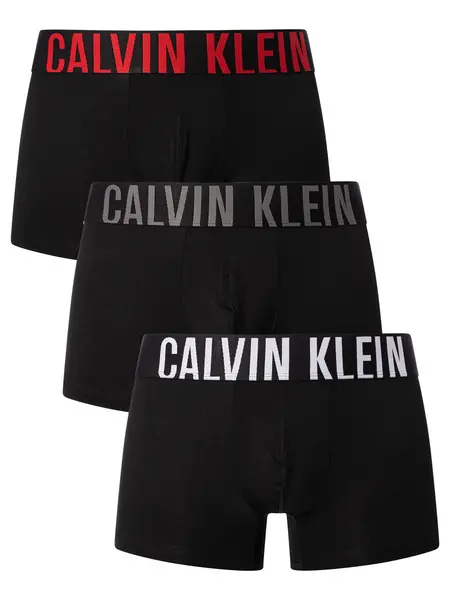 Image of Calvin Klein 3 Pack Intense Power Trunks Black (White/Grey/Red) S
