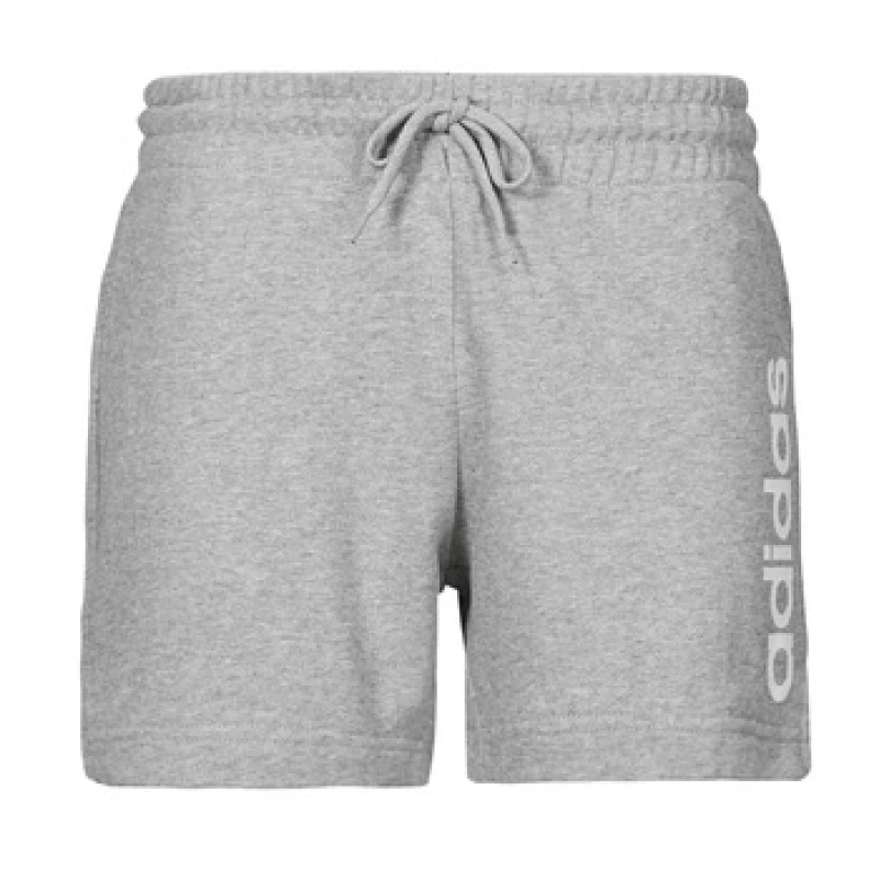 Image of adidas Essentials Linear French Terry Shorts womens Shorts in Grey