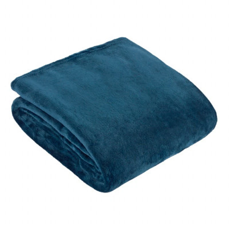 Image of Furn Furn Harrow Fleece Throw in Blue Size: 140cm x 180cm Blue 140cm x 180cm Unisex 5025532831262