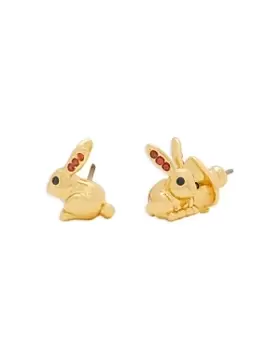 Image of kate spade new york Cubic Zirconia Bunny Stud Earrings in Gold Tone