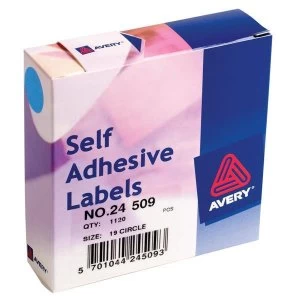 Image of Avery 24-509 Blue Coloured Labels in Dispensers Pack 1120